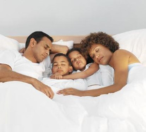 family sleeping