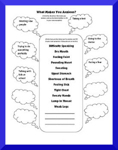 behavior chart for anxiety