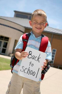 child with backpack