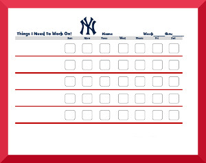 baseball behavior chart