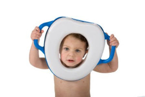 boy with potty seat