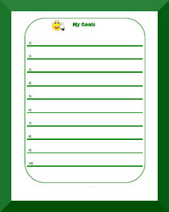 goal setting behavior chart