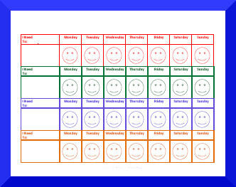 monthly behavior chart