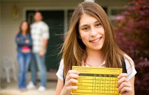 girl with reward chart