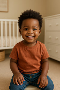 toddler in nursery