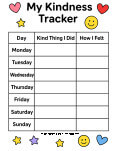 kindness worksheet